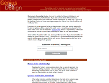 Tablet Screenshot of geniusbydesign.com